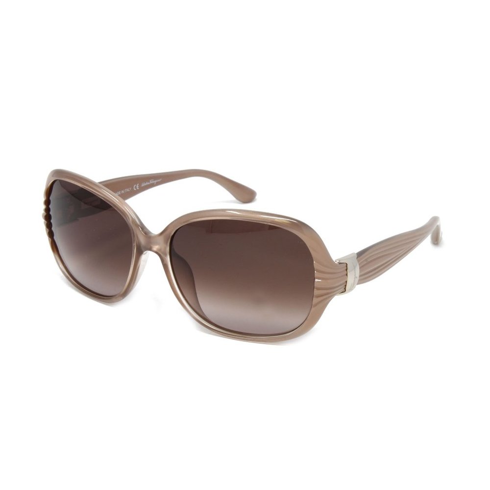 Salvatore Ferragamo Designer Sunglasses Women's Plastic Frame Pearl Pink NEW!